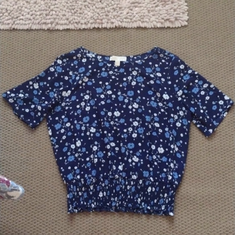 MICHAEL Michael Kors Navy Floral Blouse